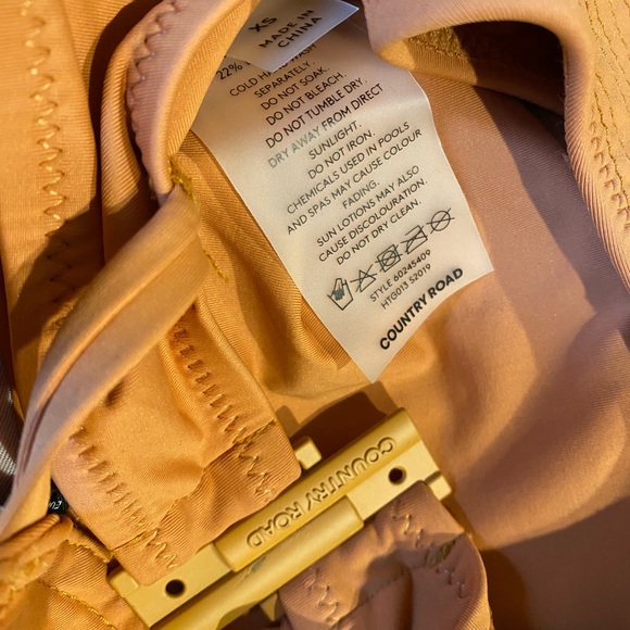 CR ➰ ladies orange ruffle off shoulders bikini top XS - Picture 5 of 8